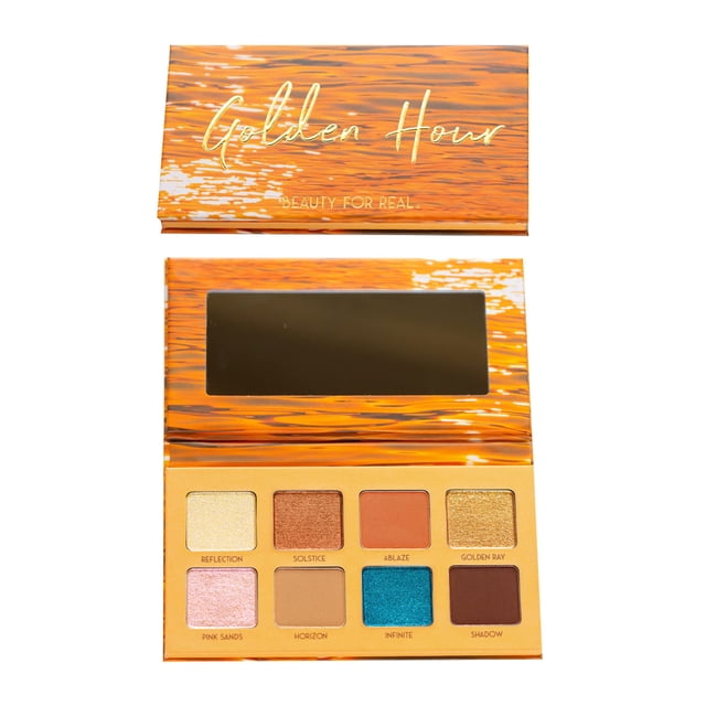Paleta de sombras de ojos Beauty For Real Golden Hour, 8 tonos