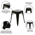 thumbnail image 4 of Flash Furniture Kai Backless Metal Dining Stool, Black, Set of 4, 4 of 11