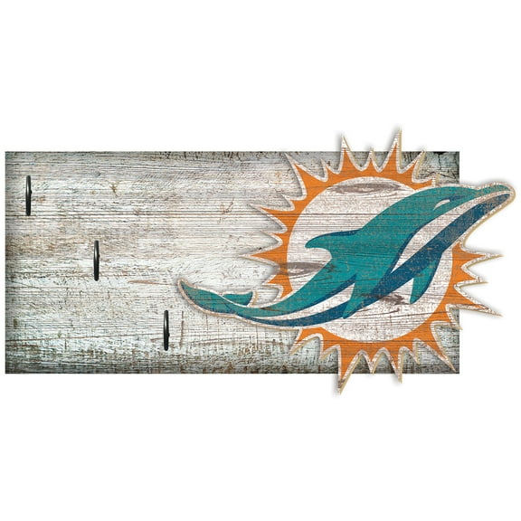 Miami Dolphins 6" x 12" Mounted Key Holder