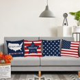 thumbnail image 5 of 4th of July Throw Pillow Covers 12x12 Set of 4 Patriotic Pillow Covers American Flag Memorial Day Velvet Fourth of July Red White Blue Pillow Case Cushion Covers Home Outdoor Sofa Decorations, 5 of 5