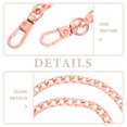 thumbnail image 3 of BEADCEST 2Ud Reemplazo Para Bolso Metálica Color Oro Rosa Con, 3 of 8