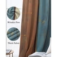 thumbnail image 3 of Blue Beige Board Blackout Curtains for Bedroom Living Room Darkening Curtains 63 Inches Long Vintage Wood Grain Window Curtain 2 Panels Set Thermal Insulated Window Treatment Grommet Drapes 42"x63", 3 of 9