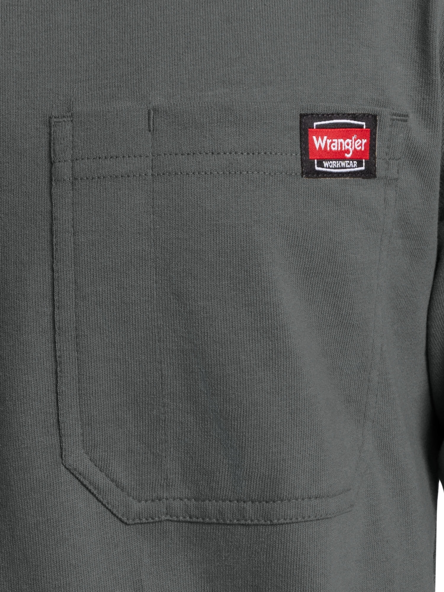 Wrangler Workwear Men's Short Sleeve Heavyweight Pocket Crew Work Shirt, size S-2XLT