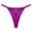 Purple, variant on Double Strap Thong Underwear Womens Non Back Sexy Love Buckle Low Rise Underwear