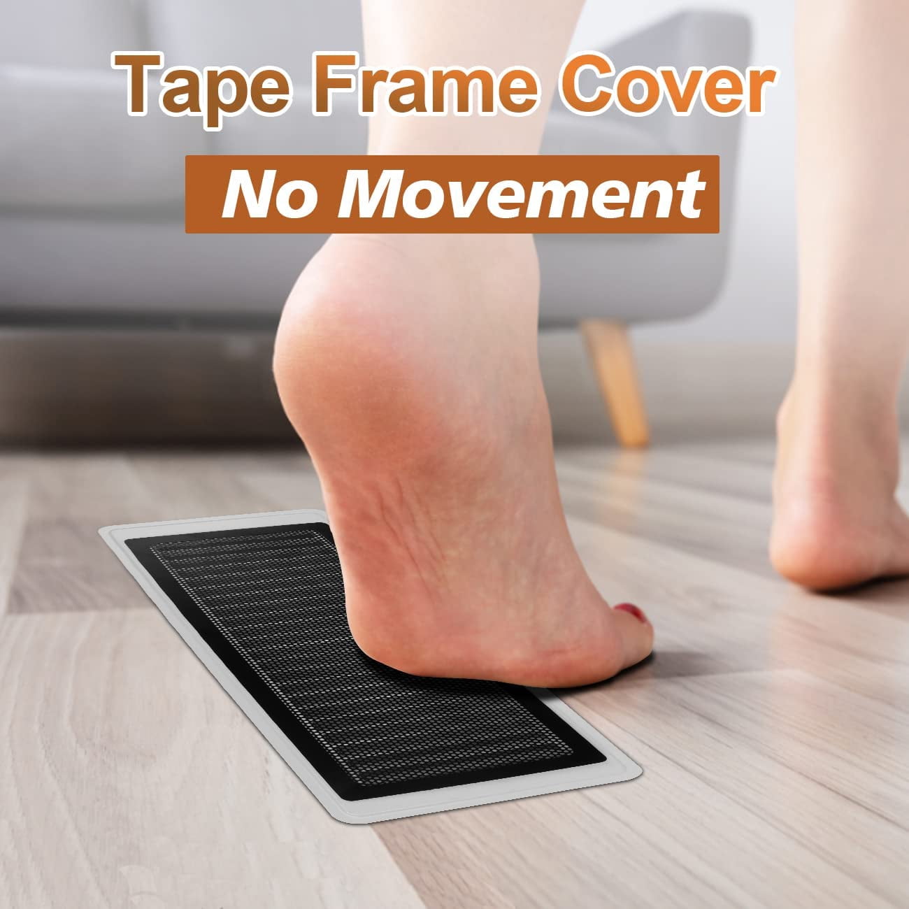 8 Pack Floor Register Screen Vent Mesh, 4"x10" Plastic Rectangle Air Vent Screen Cover Magnetic Vent Mesh Cover for Ceiling Wall Floor Catch Debris Hair Dust, Black