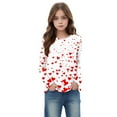 thumbnail image 5 of Bnwani Valentines Long Sleeve Toddler Shirts Boys White Crew Neck Casual Cute Heart Printed Tops, 5 of 7