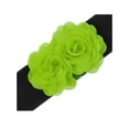 thumbnail image 2 of Cinturón Elástico Ancho INSPIRE CHIC para Mujeres, Corsé Estirable de Doble Flor Grande, Elegante y Casual para Vestido 68x6cm/26.8x2.4 pulgadas (LxA) Verde Brote de Primavera, 2 of 6