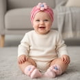 thumbnail image 2 of Daznico Baby Wheat Print Hat and Socks Set 2 Piece Floral Cute Adorable Sock Gift Set, 2 of 4