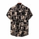 thumbnail image 5 of Camisa estampada a cuadros con solapa para hombre Camisa floral hawaiana Pompotops  oipoqjl24785, 5 of 9