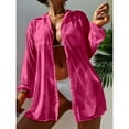 thumbnail image 2 of Huowey Women Swimwear Summer Beach Cover Up Long Sleeve Sheer Cardigan Sun Vacation Outerwear Bohemian Bathing Suit Honeymoon Cruise Trendy Wear, 2 of 4