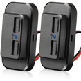 thumbnail image 1 of 12V USB Outlet Automotive USB Port Panel Mount 12V USB Charger Multi Port Switch Panel Car Charger Socket Power Dual Port 12V 24V Quick Car Charger for Cars Bus ATV RV Boat Truck, 3.1 A (2 Pieces), 1 of 6
