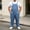 Sky Blue, variant on Men's Plus Size Denim Overall Fashion Coveralls Work Utility Straight Leg Jean Bib Jumpsuit with Chest Front Big Pockets Size L-5XL Black