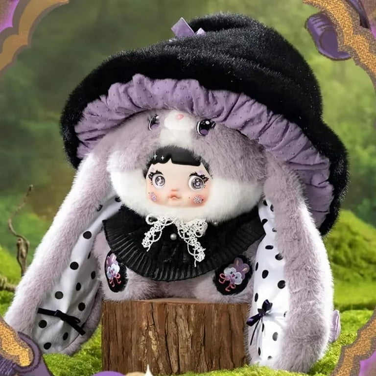 Nommi Mushroom Hat Series Plush Blind Box, 400% Big Nommi Bunny