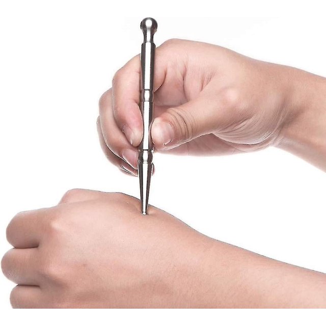 Herramienta de masaje de tejido profundo de pluma de acupuntura Manual de acero inoxidable-herramientas de terapia de dolor de alivio de masaje de punto de disparo Lh-1 - Fruugo ES