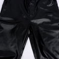 thumbnail image 6 of StSilkitty Mens Leather Pants Elastic Waist Straight Leg Pants with Pockets Lightweight Comfy Fashion Trousers, 6 of 9