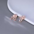 thumbnail image 3 of Solid 925 Sterling Silver Bow Clip On Earrings Ribbon for Women Bowknot Cuff Earrings Non Pierced Wrap Earrings, 3 of 11