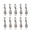 thumbnail image 1 of Splihome 10 Pcs Tire-Bouchon de Pêche Rond Robuste Connecteurs d'Appâts pour Eau Salée 9MM, 1 of 8