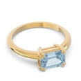 thumbnail image 3 of Diamond-Capitals 2.50 Carat Fine Emerald Cut Aquamarine Gemstone Solitaire Engagement Ring for Ladies Solid 14K Yellow Gold Size 7, 3 of 8