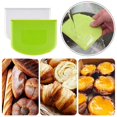 thumbnail image 4 of Juego De 2 Piezas De Plástico De La Tarjeta Del Rascador De Masa, Para El Divisor De Masa Para Hornear Pasteles De Pastel De Pan (Blanco Verde). Afortunado Sencillez, 4 of 5