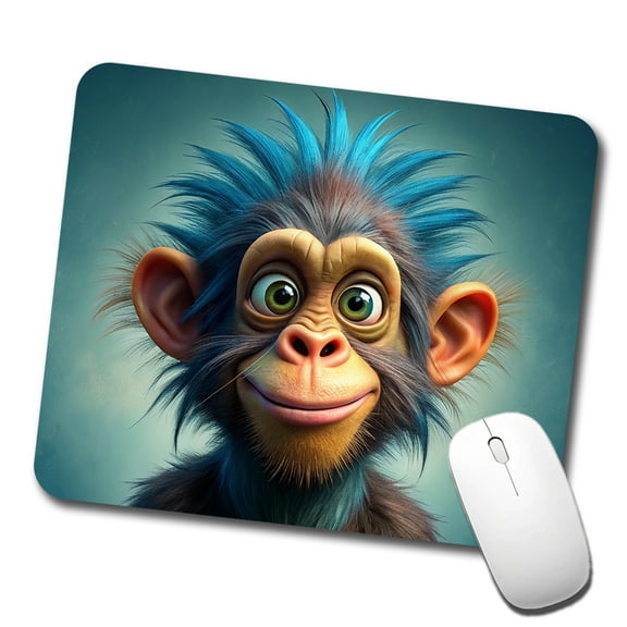 Funny Funky Crazy Monkey Mouse Pad Low Profile Gaming Mat