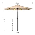 thumbnail image 5 of UBesGoo 9ft Solar LED Lighted Patio Umbrella w/ Tilt Adjustment Top Color, 5 of 7