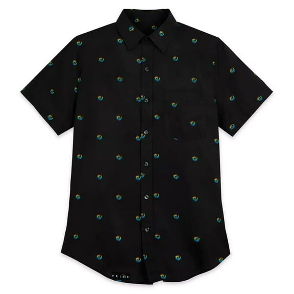 Disney Store Star Wars Collection Woven Dress Shirt Adults Size XL Rebel Empire Symbols Button Down