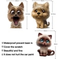 thumbnail image 5 of 2 paquetes de pegatinas de simulación para coche, pegatinas para coche con bonitos gatos en 3D + pegatinas creativas con dibujos de perros para coches, hogar, oficina (tipo 1), 5 of 5