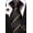 Black and Gold, variant on Men's 70" Extra Long Brown Herringbone Silk Tie Set Pocket Square Cufflinks for Business Party
