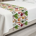 thumbnail image 2 of Vegetables Bed Runner, Continuous Pattern of Sketchy Painted Healthy Natural Tasty Food Illustration, Decorative Accent Bedding Scarf for Hotels Homes and Guestrooms, Queen, Multicolor, by Ambesonne, 2 of 2