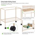 thumbnail image 5 of Alden Design 47" Metal Bird Cage with Slide-Out Tray and Rolling Stand, Almond, 5 of 9