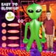 thumbnail image 3 of Bedwina inflable Alien de 1,5 m (5 pies), paquete de 2 unidades, color verde, para fiestas, 3 of 6