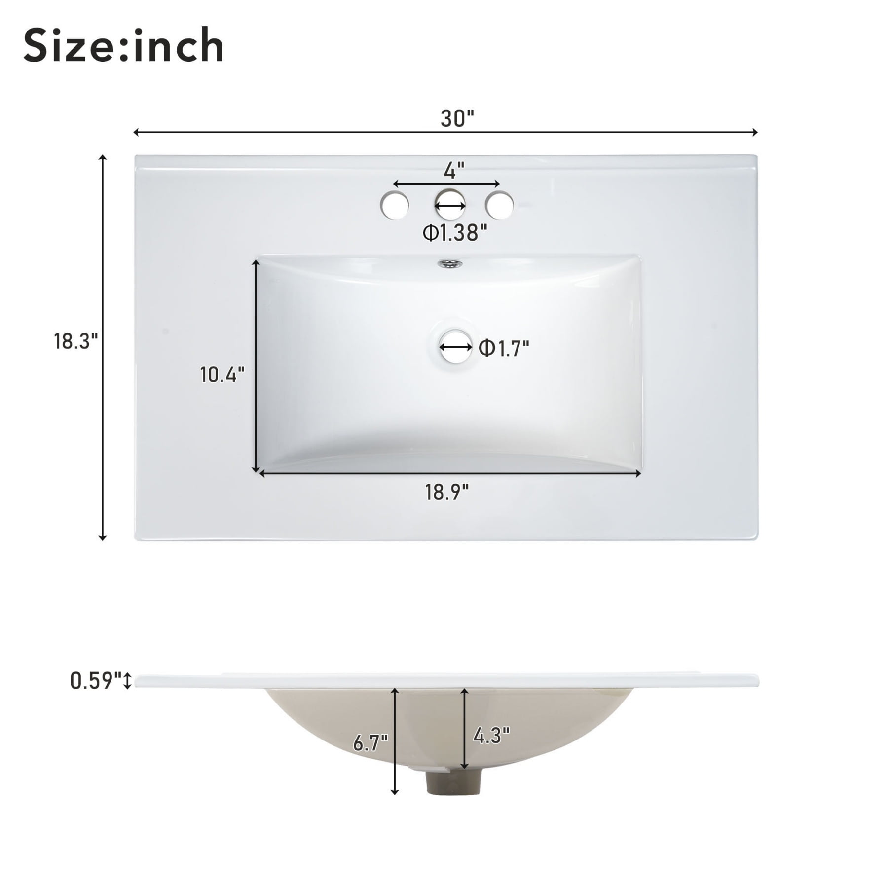 30" Bathroom Vanity with Single Sink,Combination Under Counter Sink,Bathroom Storage Cabinet with 2 Doors and a Drawer,Multifunctional Storage,Blue