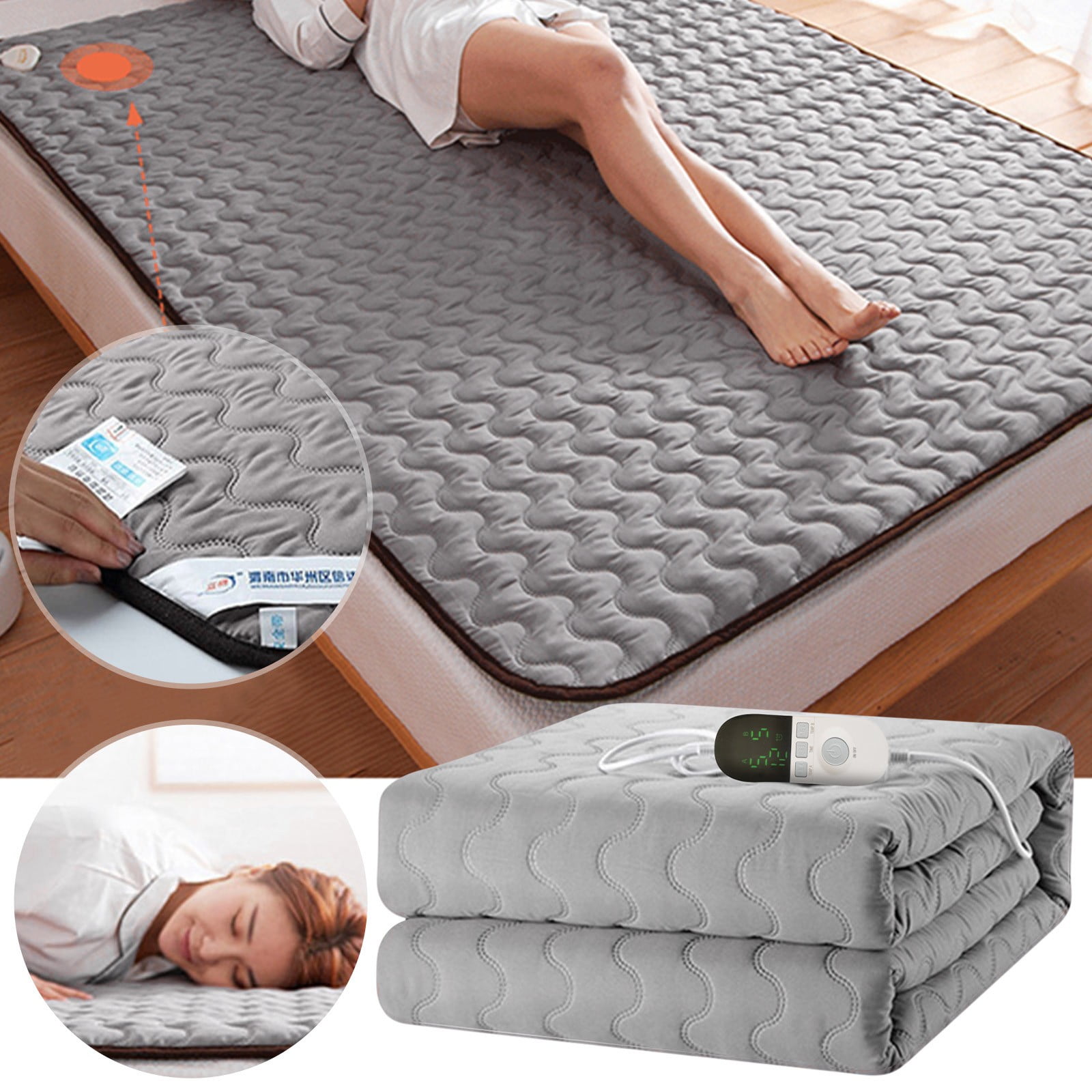 TIMIFIS Heated Blanket Home Essentials Heated Mattress Pad Single Control Easy Set And Fast Heating Technology Detachable Electric Heating Bed Toppers Walmart