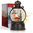 thumbnail image 1 of CM-TOP | Caja de música con Farol de Nieve navideño Iluminado | Adorno Artesanal para Fiestas y decoración | (Esfera Santa Claus), 1 of 5