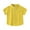 Yellow, variant on Tisuna Toddler Boys Shirt Solid Color Short Sleeve Stand Collar Tops Leisure Soft Summer Kids Button Up Clothes Black Size 3-4 Years