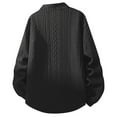 thumbnail image 3 of MeetoTime Mens Stand-up Collar Shirts Solid Color Long Sleeve Fleece Fall Winter Pullover Tops, 3 of 5
