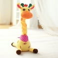 thumbnail image 3 of HUISZJ Giraffe Toy Stuffed, Animal Plush Toy with Repeat Function, Electronic Dancing Giraffe Toy Interactive Musical Doll for Birthday Holiday Gift, 3 of 10