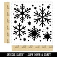 thumbnail image 2 of Christmas Snowflakes Self-Inking Rubber Stamp Ink Stamper - Blue Ink - Large 1-1/2 Inch, 2 of 7