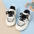 thumbnail image 2 of LTTVQM Sneakers for Girls Boys Lace-Up Mesh Chunky Platform Breathable Running Walking Shoes Comfortable Soft Casual School Athletic Footwear Black 9 Toddler, 2 of 5
