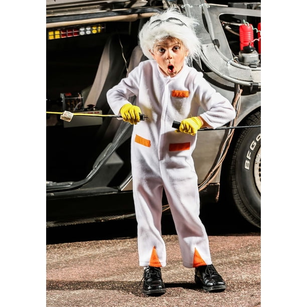 doc brown fancy dress Back to the Future Costume for a Toddler | Kids | Boys | 18mo | Orange/White quality graphics and a Style:Western Azazie Norah Fuchsia Chiffon 颜色:Red