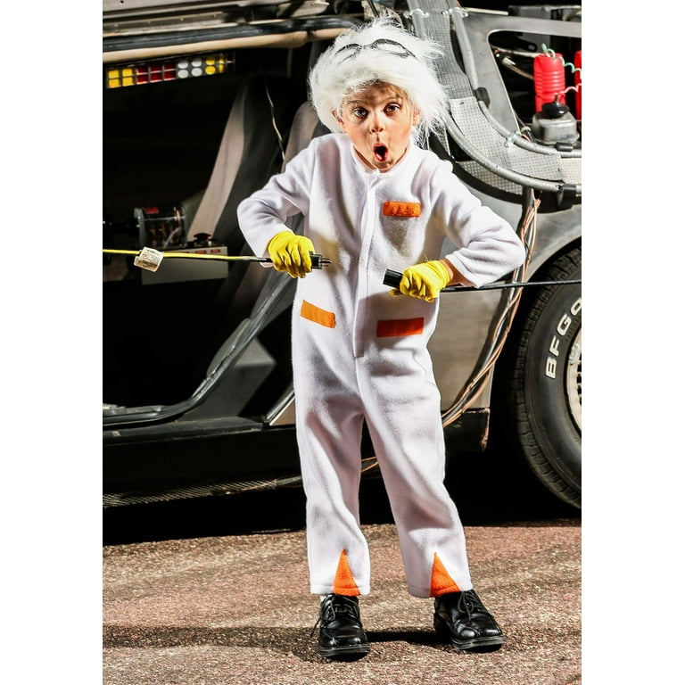 doc brown fancy dress Back to the Future Doc Brown Costume for a Toddler | Kids | Boys | 12mo | Orange/White