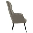 thumbnail image 4 of vidaXL Relaxing Chair Light Gray Velvet, 4 of 7