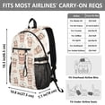 thumbnail image 3 of JIALIOU 14" Laptop Backpack Waterproof Airline Approved Stylish Casual Daypack for Travel Business College Work, Cute Teddy Bear in Pots, 3 of 8