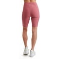 thumbnail image 4 of Turtle Bay New York Womens High Waist Double Knit Cycle Shorts with Pockets, 4 of 8