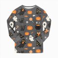 thumbnail image 6 of Zuwimk Toddler Girl Boys Pajamas Kids Halloween Graphic 2 Piece Cute Graphic Pjs Fall Winter Sleepwear Clothes Sets,Y005-Black, 6 of 9