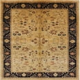 thumbnail image 1 of Ahgly Company Indoor Square Mid-Century Modern Sangria Brown Oriental Area Rugs, 4' Square, 1 of 6