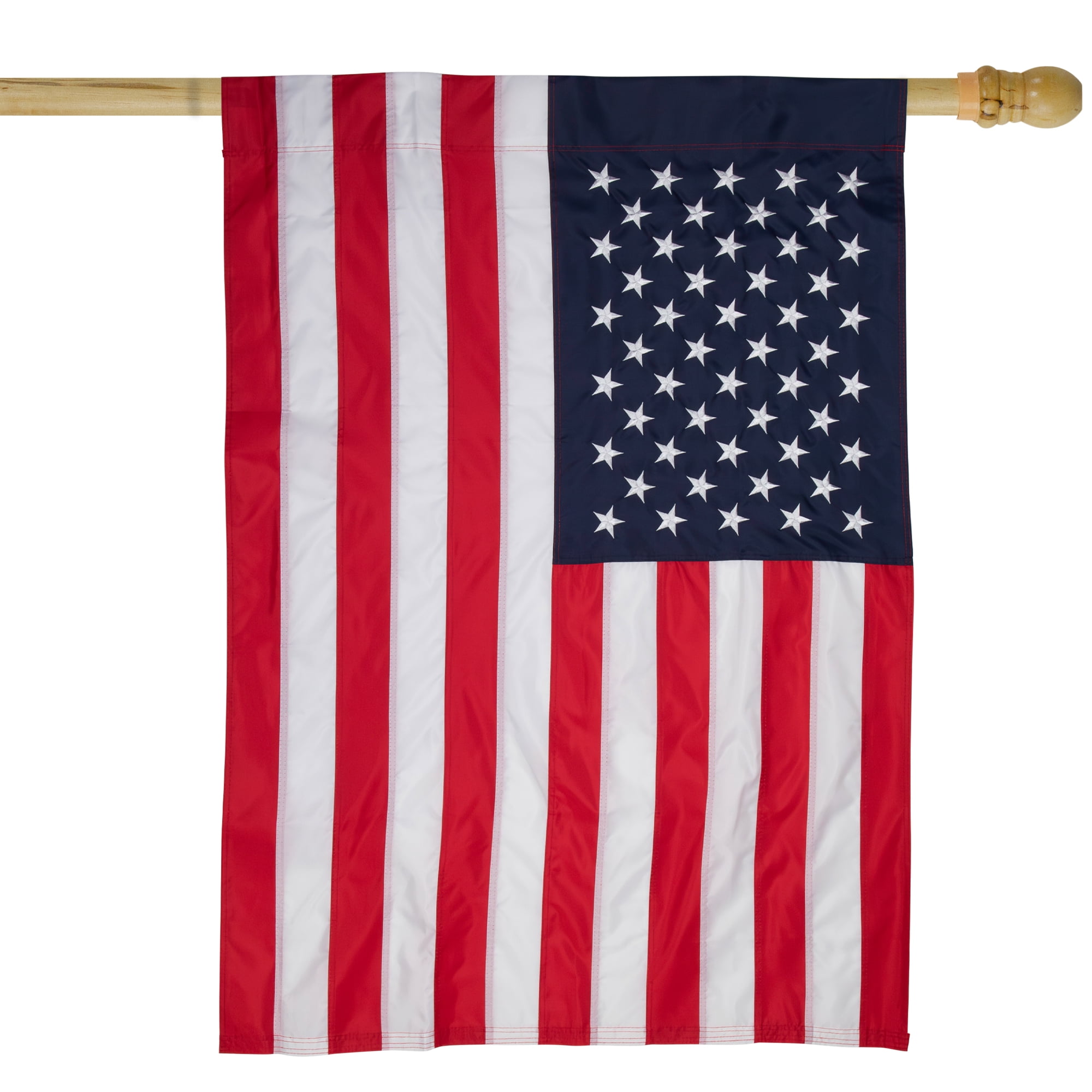 Northlight Patriotic Embroidered USA Outdoor House Flag - 40" x 28"