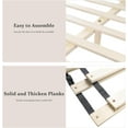 thumbnail image 6 of Homhougo King Size Bed Frame,Upholstered Platform Bed with Diamond Button Tufted & Adjustable Headboard, Faux Leather, Wood Slats Support, Easy Assembly, No Box Spring Needed,White, 6 of 8