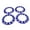 Blue, variant on 4Pcs 8 Inch ATV Wheel Trim Hub  Decor Wheel Rim Cover Decoration Scratch Plastic Hubcap Trim Cover Universal for Go Kart