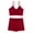 Burgundy, variant on Odeerbi Two Piece Athletic Swimsuits for Women Sports Tank Tops with High Waisted Boyshorts Set Bathing Suits Conservative Boy Shorts Pleat Beachwear Solid Color Sexy Bikini Coffee